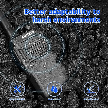 Waterproof walkie talkies for Adults, Work,and Outdoor. walkie talkies Long Range with Headphones and Fast Charger Dock，Handheld Two Way radios Rechargeable NOAA walkie Talkie (10 Pack)