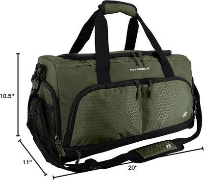 Ultimate Gym Bag 2.0: The Durable Crowdsource Designed Duffel Bag with 10 Optimal Compartments Including Water Resistant Pouch