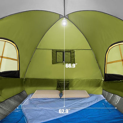 Pickup Truck Tent, Waterproof PU2000mm Double Layer for 6.5 FT Truck Bed, Portable Bed Tent for Camping, Green