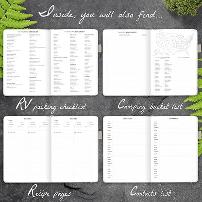 Clever Fox Camping Journal – Camper Log Book & RV Trip Planner – Outdoor Camp Journal & Adventure Travel Notebook – 12 Trips Total, 8 Pages per Trip – Hardcover, A5 Size (Foggy Alps)