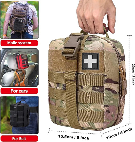 Molle First Aid Pouch Empty Medical Bag IFAK Tactical Rip-Away Pouches Small Bug Out Bags Trauma Medic Bag