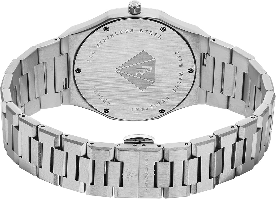 PIERRE RICHARDSON PR5428 Men’s Luxury Watch – Japanese Quartz Movement, Stainless Steel, 41mm, 5ATM Water Resistant, Scratch-Resistant Sapphire Crystal Glass – Classic Dress Watch for Men
