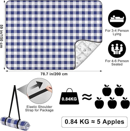 ICOSY Picnic Blankets Beach Blanket, Waterproof Outdoor Blanket Sandproof Picnic Camping Mat Camping Essentials 78" x 59"