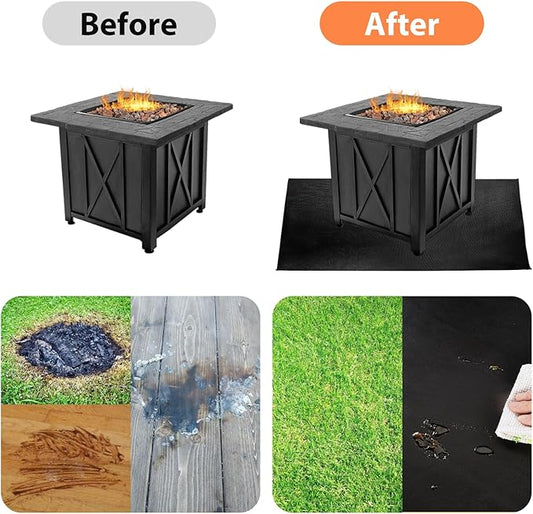Under Grill Mats for Outdoor Blackstone Griddle - 36 X 48 inch Easy to Clean Reusable Grill Mat for Deck and Patio, Indoor Fireplace Mat Fire Pit Mat, Fireproof, Waterproof and Oil Proof