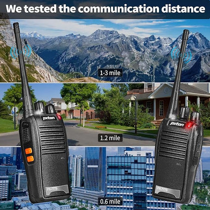 777S walkie talkies Long Range for Adults Rechargeable with Earpieces and Li-ion Battery,Two Way radios has VOX/TOT/Emergency Alarm/Battery Low Alert/Flashlight/Scan Function（4 Pack）