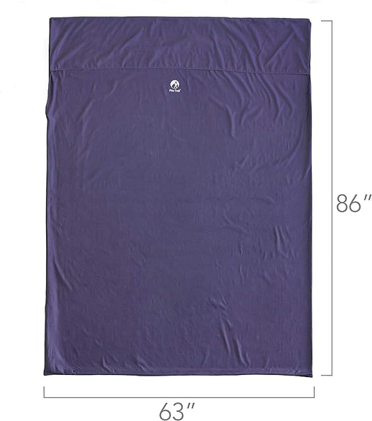 Pike Trail Sleeping Bag Liner – Travel and Camping Sheet, Lightweight and Compact Insert with Full Length Zipper and Guarantee