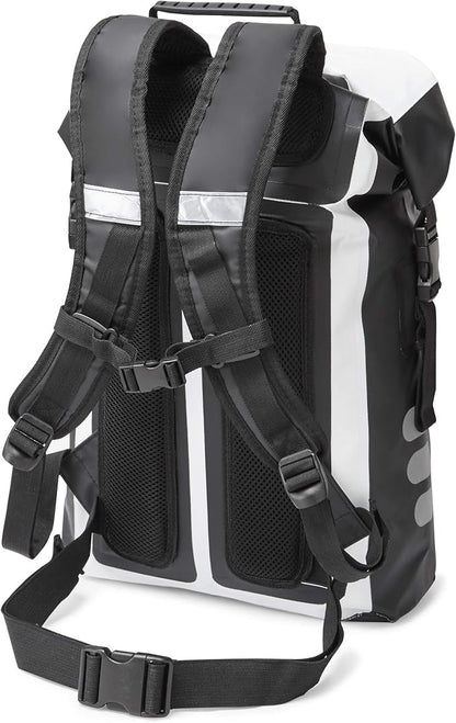 Ettore Cycling Rucksack 100% Waterproof Dry Bag - Black/White - Sonar