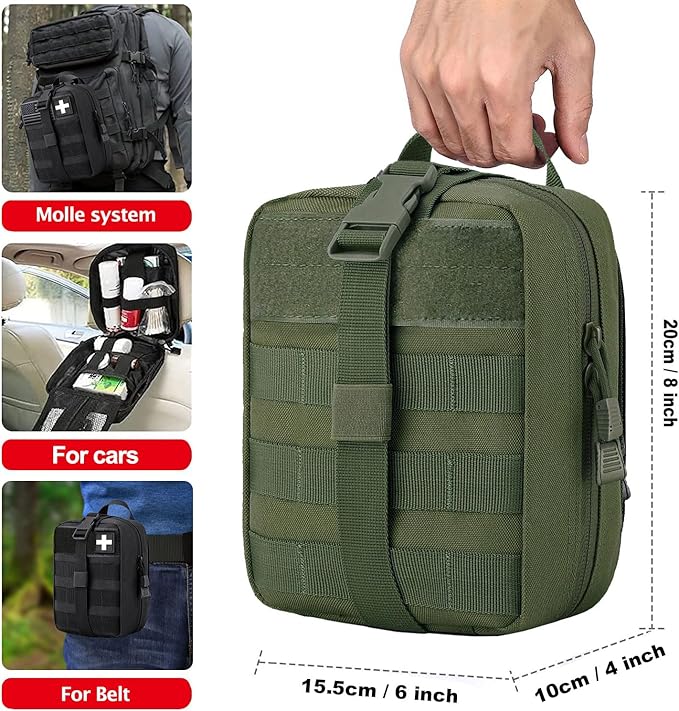 Molle First Aid Pouch Empty Medical Bag IFAK Tactical Rip-Away Pouches Small Bug Out Bags Trauma Medic Bag