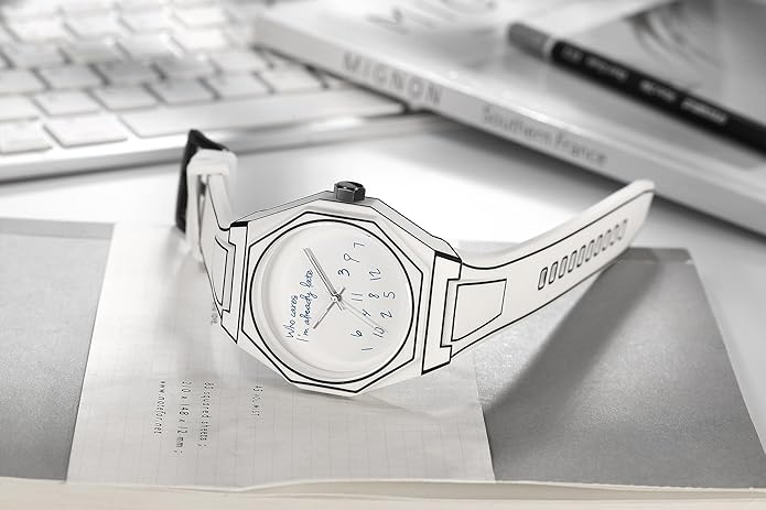 GORBEN Creative Sketch Watch Sports Fashion Quartz Minimalist Black and White Anime Series Watch