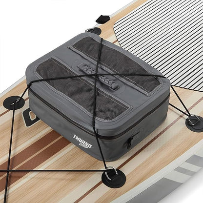THURSO SURF Waterproof Paddle Board Cooler Bag Paddle Board Accessories SUP Deck Bag Multi-Functional Durable PVC Material Mesh Top Pocket Portable Premium Insulated Spacious 20 Can