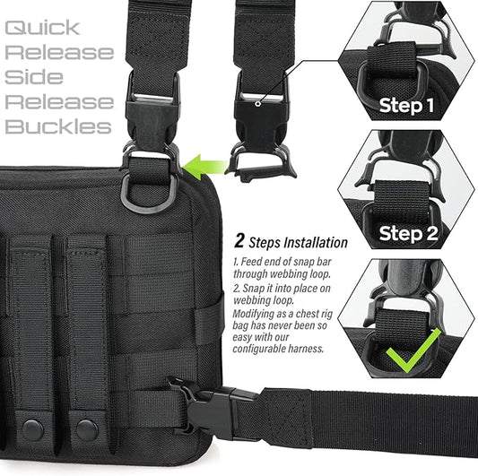 WYNEX Tactical Molle Admin Pouch of Laser Cut Design, Utility Pouches Molle Attachment Military Medical EMT Organizer with Map Pocket EDC EMT Pack IFAK Tool Holder Universal U.S.A Patch Included