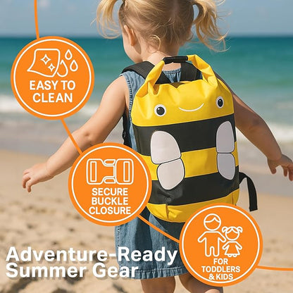 Kids Beach Bag Dry Bag Water Proof Resistent Travel Backpack Sacks for swimming Waterproof Backpack (Dragon Fly, 5L)