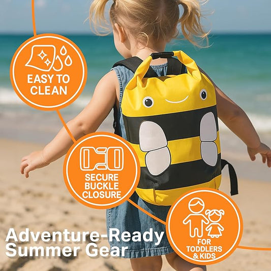 Kids Beach Bag Dry Bag Water Proof Resistent Travel Backpack Sacks for swimming Waterproof Backpack (Dragon Fly, 5L)