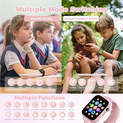 4G Kids Watch, Smart Watch for Kids GPS Tracker with SIM Card, Texting, Camera, Two-Way Calling, School Mode, SOS, Games, Best for Kids Aged 3-12, Ideal Gift for Kids