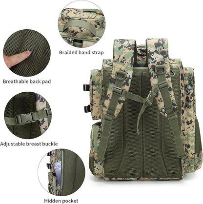 Fishing Backpack with 4 Tackle Boxes. Large Ttackle Bag Strong Materials