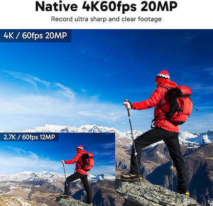 AKASO V50 Elite 4K60fps Touch Screen WiFi Action Camera Voice Control EIS 131 feet Waterproof Camera 8X Zoom Remote Control