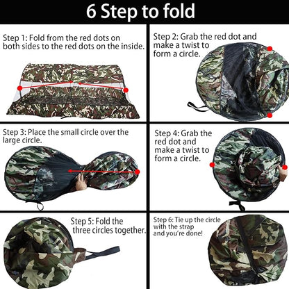 CMINGJ Portable Mosquito Net Foldable Pop-Up Travel Mosquito Net for Bed Free Installation-Suitable for Baby Adults Bedroom, Camping, nap, Patio (Extra Large-Bottom Zipper(Camouflage))