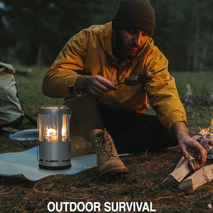 Original Pure Beeswax Lantern Candle - Set of 5, 12H Burn Time, 100% Pure Beeswax Candle, Indoor/Outdoor, Emergency Use