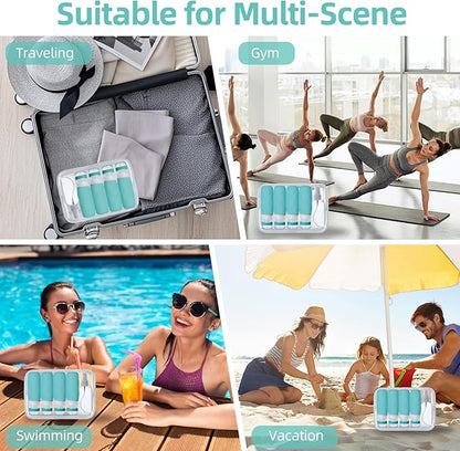 17 Pack Silicone Travel Bottles Kit for Toiletries, TSA Approved Travel Size Portable Refillable Pouch Containers Leak Proof Travel Accessories Essentials Set for Shampoo Conditioner Lotion