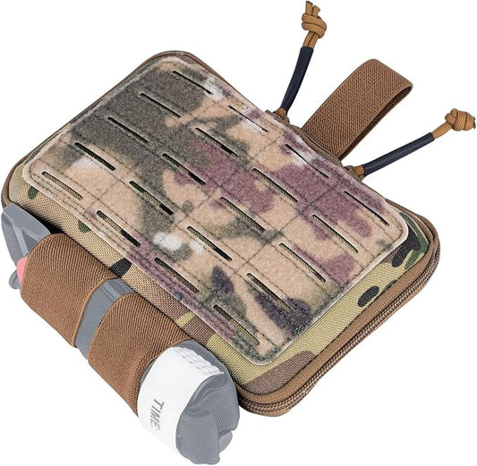 Medical Pouch for Tactical/Duty Belt MOLLE Vest/Pack EMT First Aid Pouch IFAK Utility Pouch Trauma Kit Organizer w/Tourniquet Holder