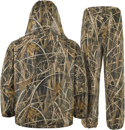 Mosquito Net Suit Camo Hunting Mesh Suit Bug Net Clothing with Hood for Outdoor Protection No-See-Ums Garden Camping