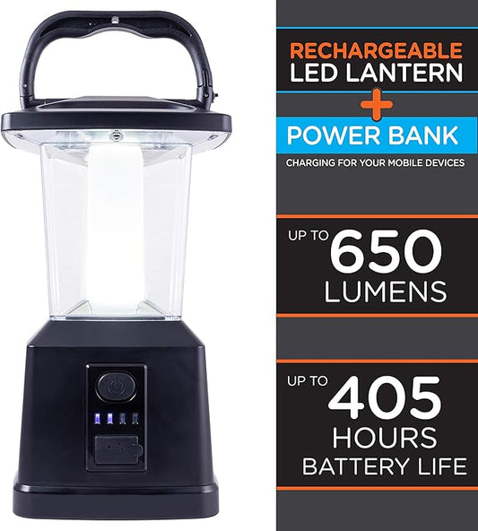 Enbrighten LED Camping Lantern, Battery Powered, Carabiner Handle, Hiking Gear, Emergency Light, Tent Light, Lantern Flashlight for Hurricane, Emergency, Survival Kits, Fishing, Home and More