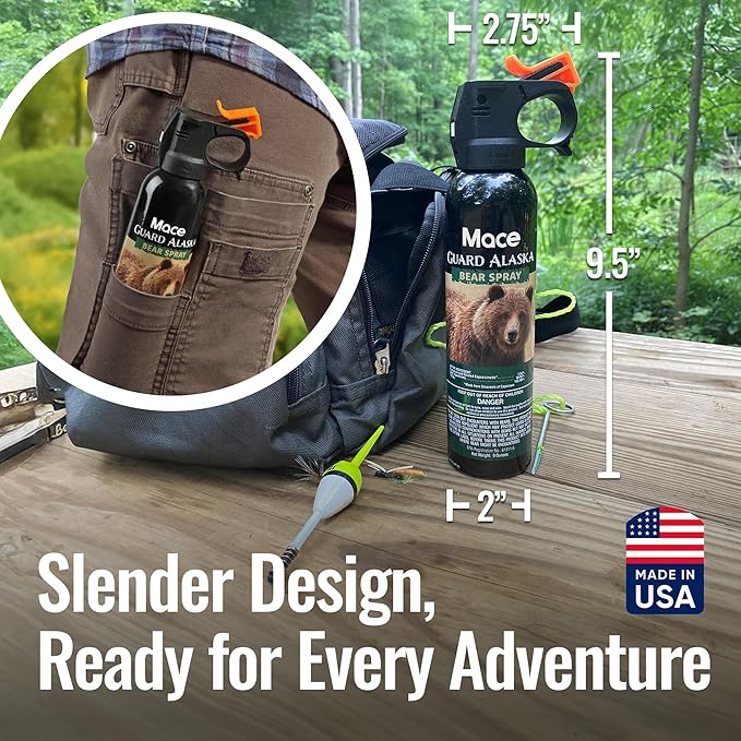 Mace Animal Repellent Sprays - Guard Alaska Bear Spray & Muzzle Dog Repellent Spray, EPA Registered, Outdoor Safety & Self Defense Protection for Hiking, Camping, & Animal Encounters