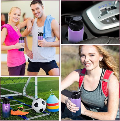 10 Pcs Reusable Aluminum Water Bottles Bulk Multicolor Outdoor Sports Water Bottles for Travel Gym Cycling Camping, Snap Lid
