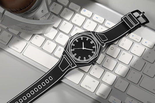 GORBEN Creative Sketch Watch Sports Fashion Quartz Minimalist Black and White Anime Series Watch