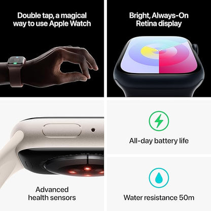 Apple Watch Series 9 [GPS + Cellular, 41mm] - (PRODUCT)RED Aluminum Case with (PRODUCT)RED Sport Band, M/L (Renewed)