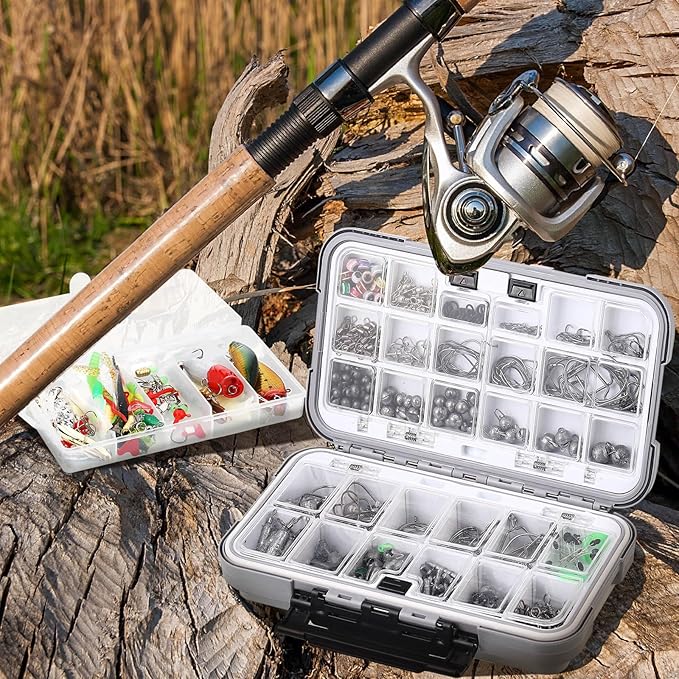 Sosation 482 Pcs Fishing Gear Equipment Kit, Backpack and Tackle Box with Tackle Included, Lures, Hooks, Sinkers Tools Accessories Kit Fishing Gifts for Men