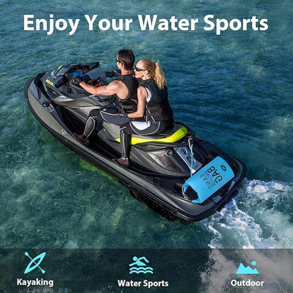 20L Sand Anchor Bag, 2 in 1 Jet Ski Anchor Kit for Float with Adjustable Buoy, Waterproof Dry Bag for Jetski, Kayak, Boat, Water Sports - Blue