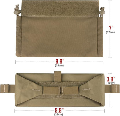 WYNEX Tactical First Aid Drop Dump Pouch, Medical Trauma Roll Up Drop Pouch EMT IFAK Sub Abdominal Carrying Bag with Hook-N-Loop for Chest Rig Vest
