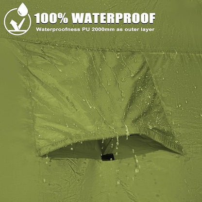 Pickup Truck Tent, Waterproof PU2000mm Double Layer for 5.5-6.0 FT Truck Bed, Portable Bed Tent for Camping, Green