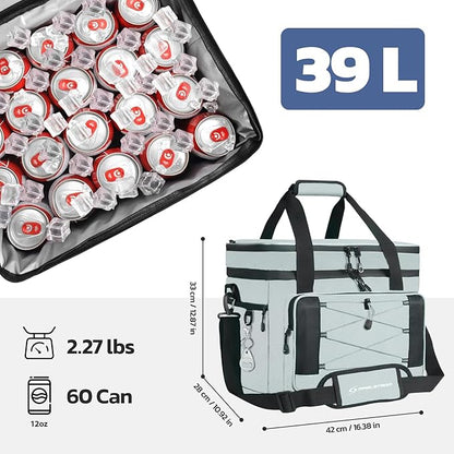 Maelstrom Soft Cooler Bag,Collapsible Soft Sided Cooler,24/30/60/75 Cans Beach Cooler,Ice Chest,Large Leakproof Camping Cooler,Portable Travel Cooler for Grocery Shopping,Camping,Road Trips