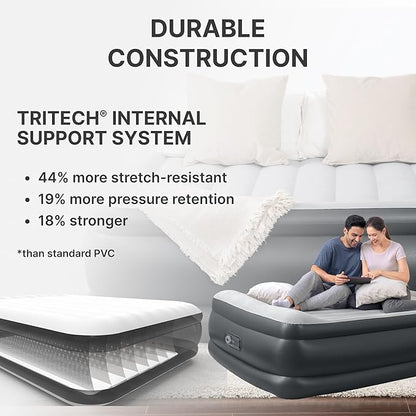 SLEEPLUX Durable Inflatable Air Mattress with Built-in Pump, Pillow and USB Charger