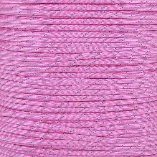 Reflective 550lb Paracord – 7 Strand Type III Nylon Parachute Cord for Hiking, Camping, and Fishing – 30+ Colors and 6 Length Options