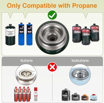 ODSD 2 Burner Camping Stove with Windshield, 20000 BTU Propane Camp Stove, Portable Folding Gas Stove, Camping Essentials Gears Includes Frying Pan, Coffee Stand & Carry Bag, Green