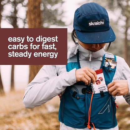 Skratch Labs Energy Chews | Caffeine Gummies for Running, Cycling, and Sports Performance | Gel Alternative | Sour Cherry (10 Pack) | Gluten Free, Vegan