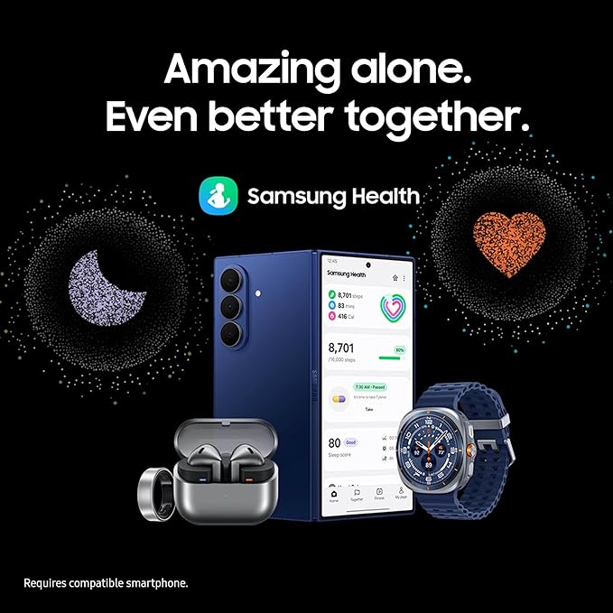 Samsung Galaxy Watch Ultra (2025) 47mm LTE Smartwatch, Titanium Casing, Advanced Sleep Coaching, Running Coach, Energy Score, Heart Rate Tracking, GPS, Titanium Blue [US Version, 2 Yr Warranty]