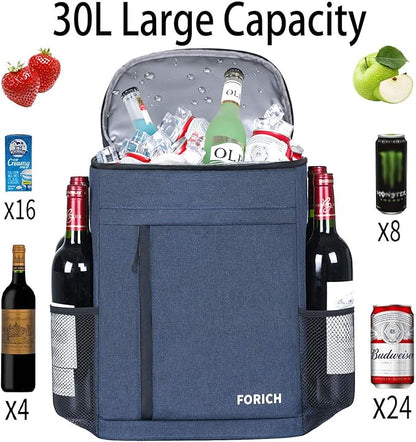 FORICH Soft Cooler Backpack Insulated Waterproof Backpack Cooler Bag Leak Proof Portable Small Cooler Backpacks to Work Lunch Travel Beach Camping Hiking Picnic Fishing Beer for Men Women