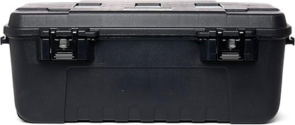 Plano Sportsman Trunk with Wheels, Black, 108-Quart, Lockable Storage Box, Rolling Sportsman Trunk, Hunting Gear and Ammunition Bin, Heavy-Duty Containers for Camping, Large
