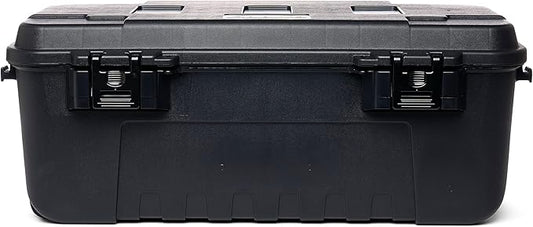 Plano Sportsman Trunk with Wheels, Black, 108-Quart, Lockable Storage Box, Rolling Sportsman Trunk, Hunting Gear and Ammunition Bin, Heavy-Duty Containers for Camping, Large