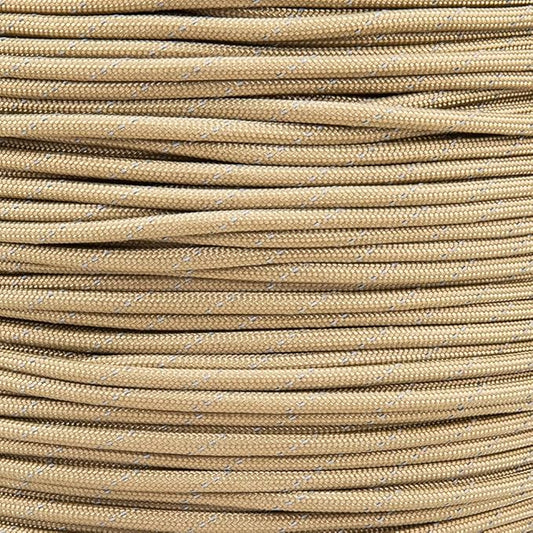 Reflective 550lb Paracord – 7 Strand Type III Nylon Parachute Cord for Hiking, Camping, and Fishing – 30+ Colors and 6 Length Options