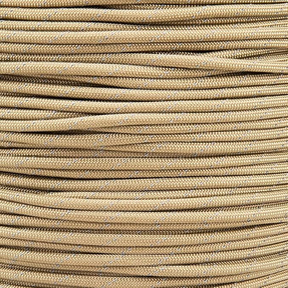 Reflective 550lb Paracord – 7 Strand Type III Nylon Parachute Cord for Hiking, Camping, and Fishing – 30+ Colors and 6 Length Options