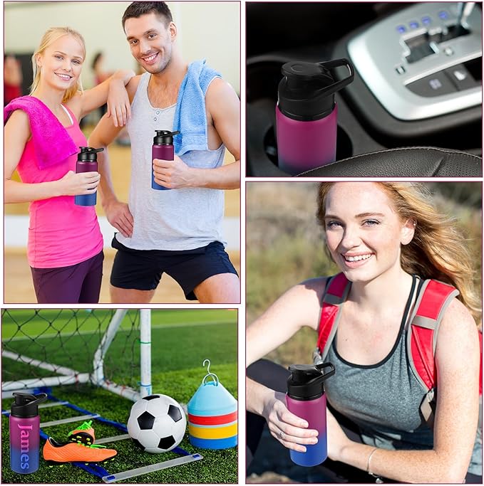 10 Pcs Reusable Aluminum Water Bottles Bulk Multicolor Outdoor Sports Water Bottles for Travel Gym Cycling Camping, Snap Lid
