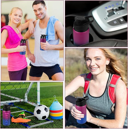 10 Pcs Reusable Aluminum Water Bottles Bulk Multicolor Outdoor Sports Water Bottles for Travel Gym Cycling Camping, Snap Lid