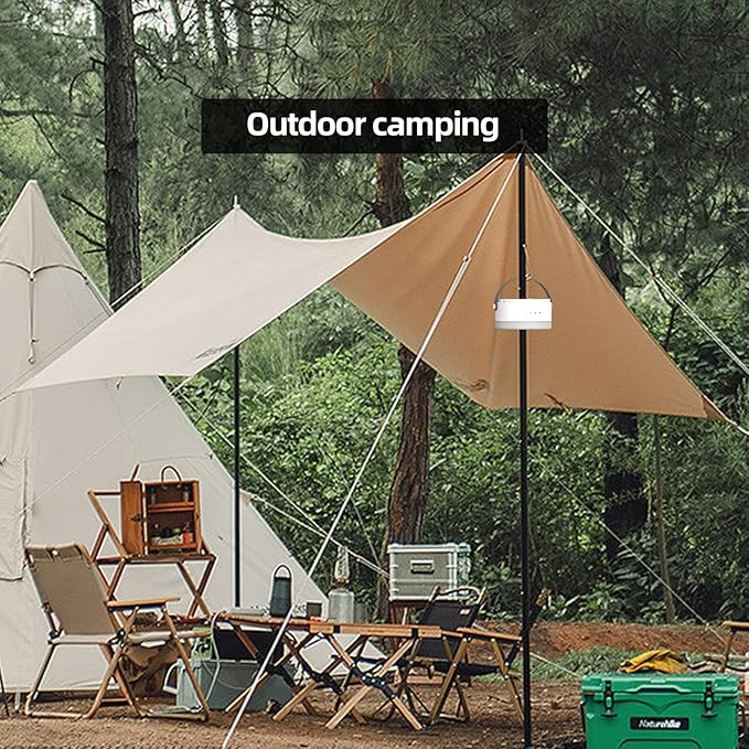 LED Camping Tent Light,Dimmable Warm Light with USB C Charging and Magnetic Hanging Design,Rechargeable 4500mAh Portable Lantern for Emergency,Outdoor,Vendor Booths