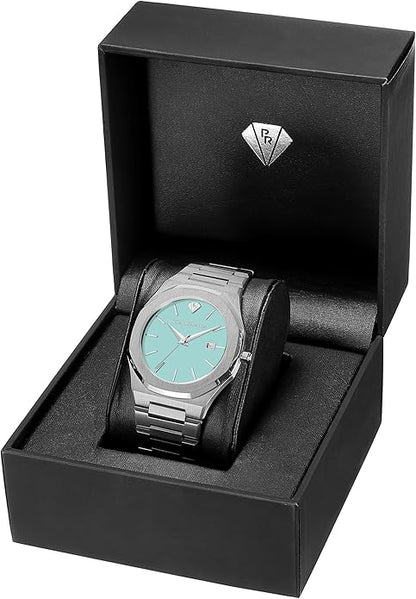 PIERRE RICHARDSON PR5428 Men’s Luxury Watch – Japanese Quartz Movement, Stainless Steel, 41mm, 5ATM Water Resistant, Scratch-Resistant Sapphire Crystal Glass – Classic Dress Watch for Men