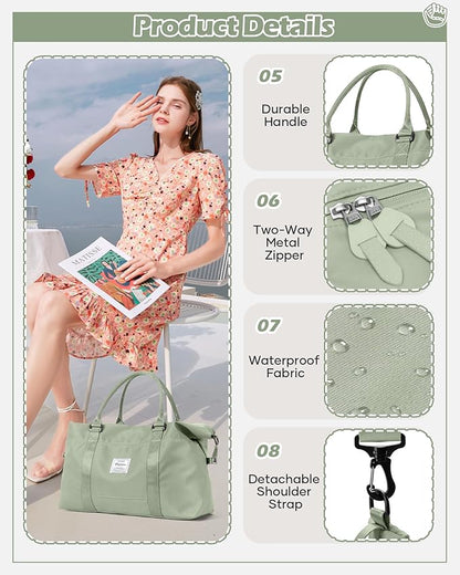 Gym Bag Womens,Travel Duffel Carry on Bag Sport Tote Bag Weekend Overnight Bag
